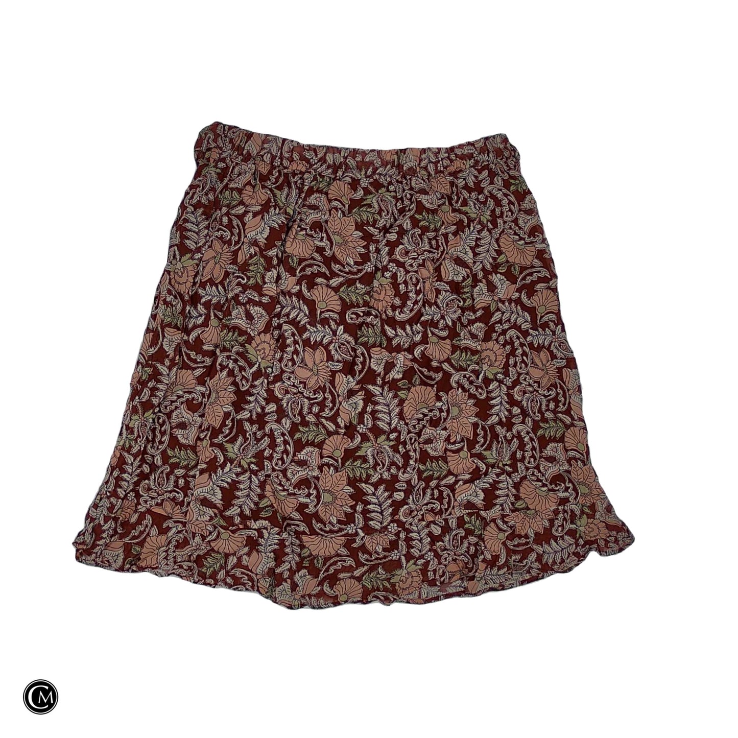 Skirt Mini & Short By Anthropologie In Brown & Green, Size: Xs image 2