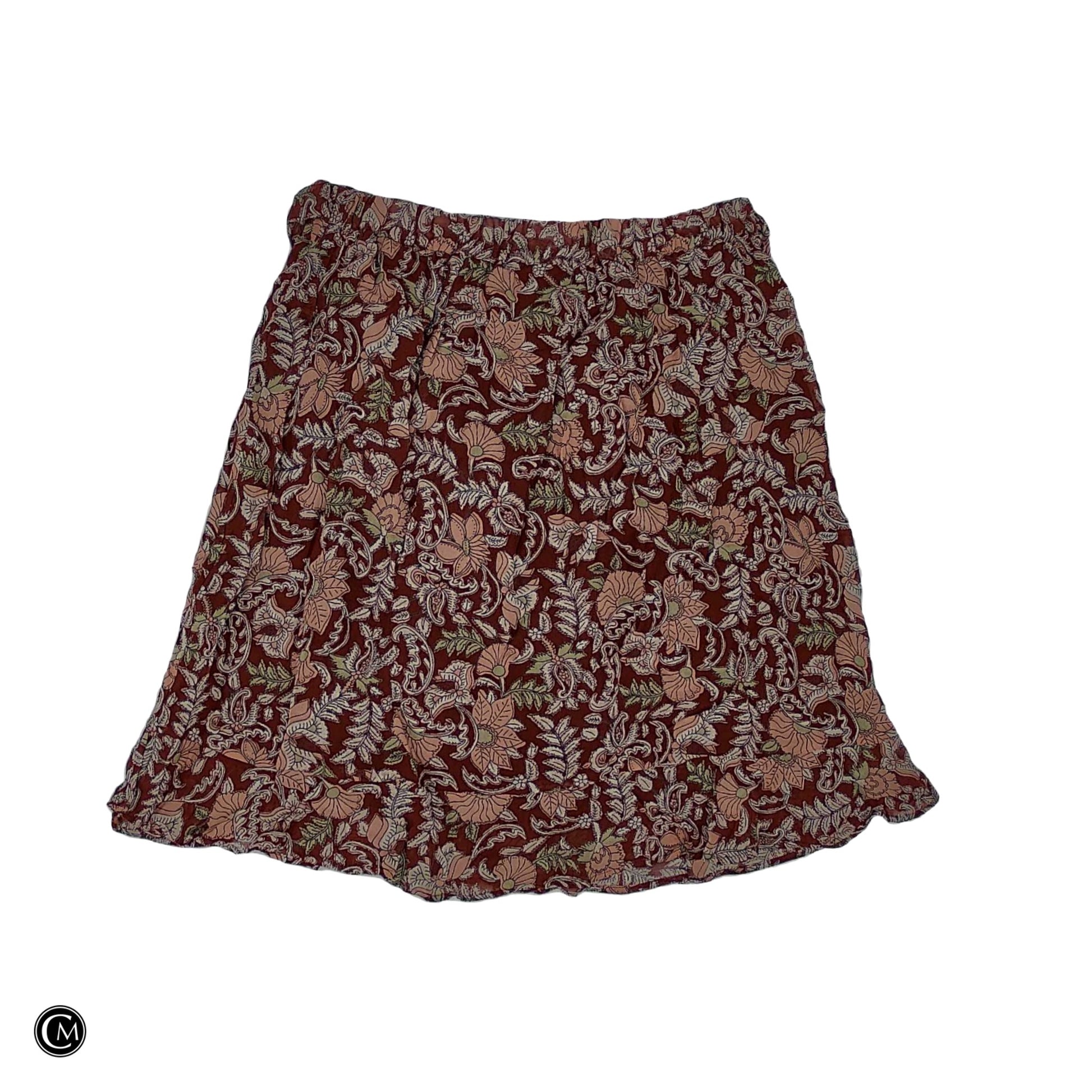 Skirt Mini & Short By Anthropologie In Brown & Green, Size: Xs image 2