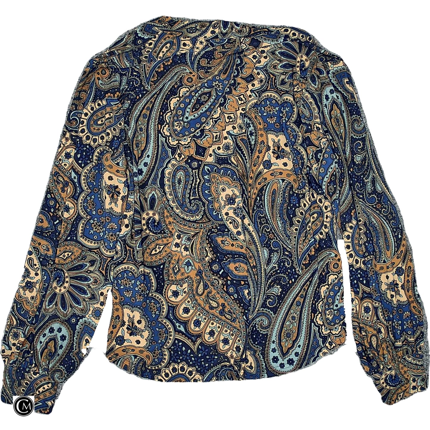 Top Ls By Lauren By Ralph Lauren In Blue & Brown, Size: L image 2