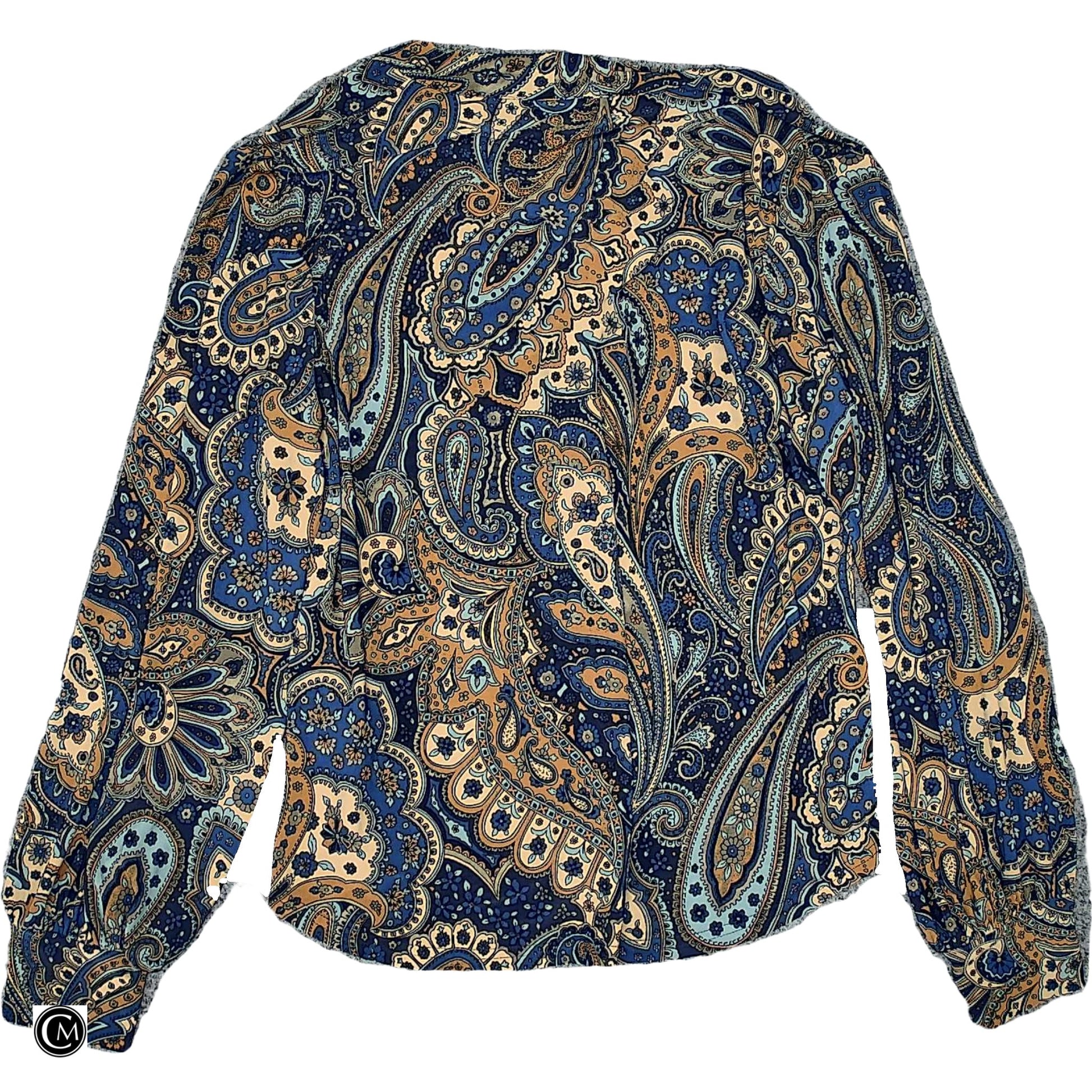 Top Ls By Lauren By Ralph Lauren In Blue & Brown, Size: L image 2