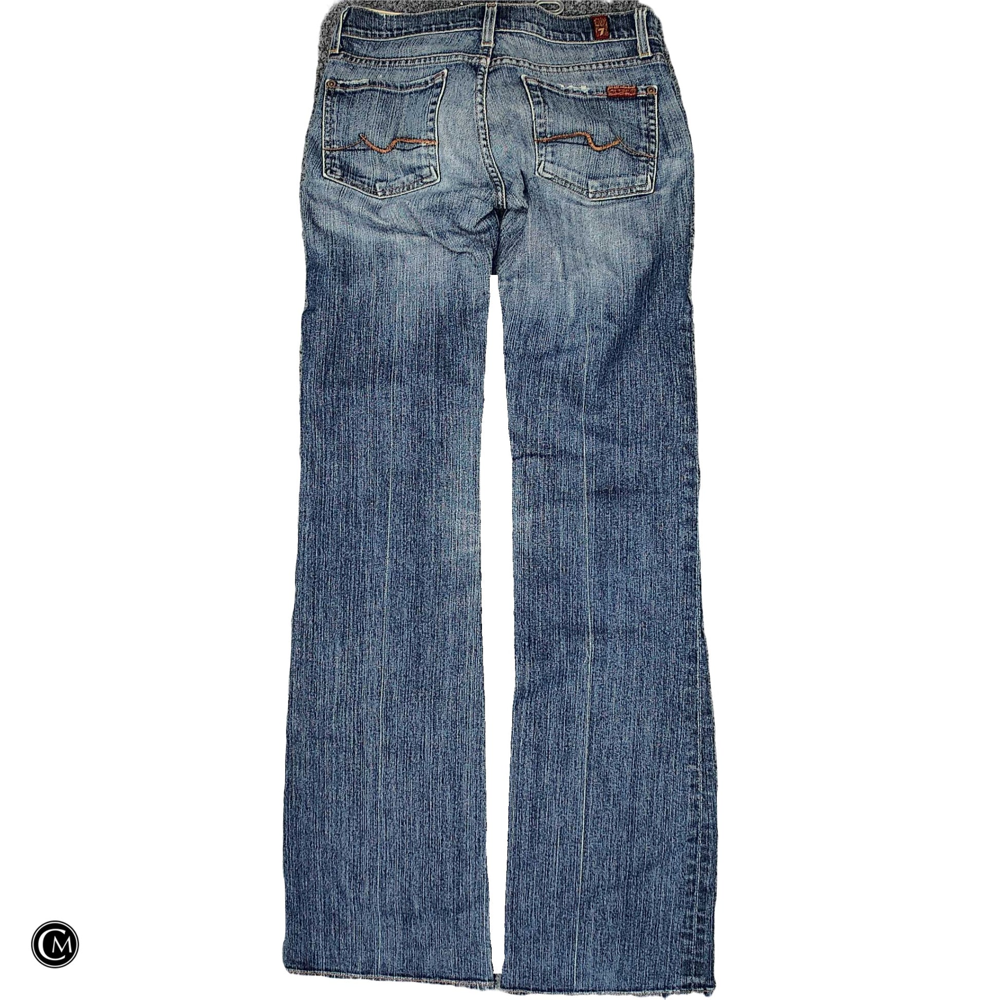 Jeans Boot Cut By 7 For All Mankind In Blue Denim, Size: 4 image 2