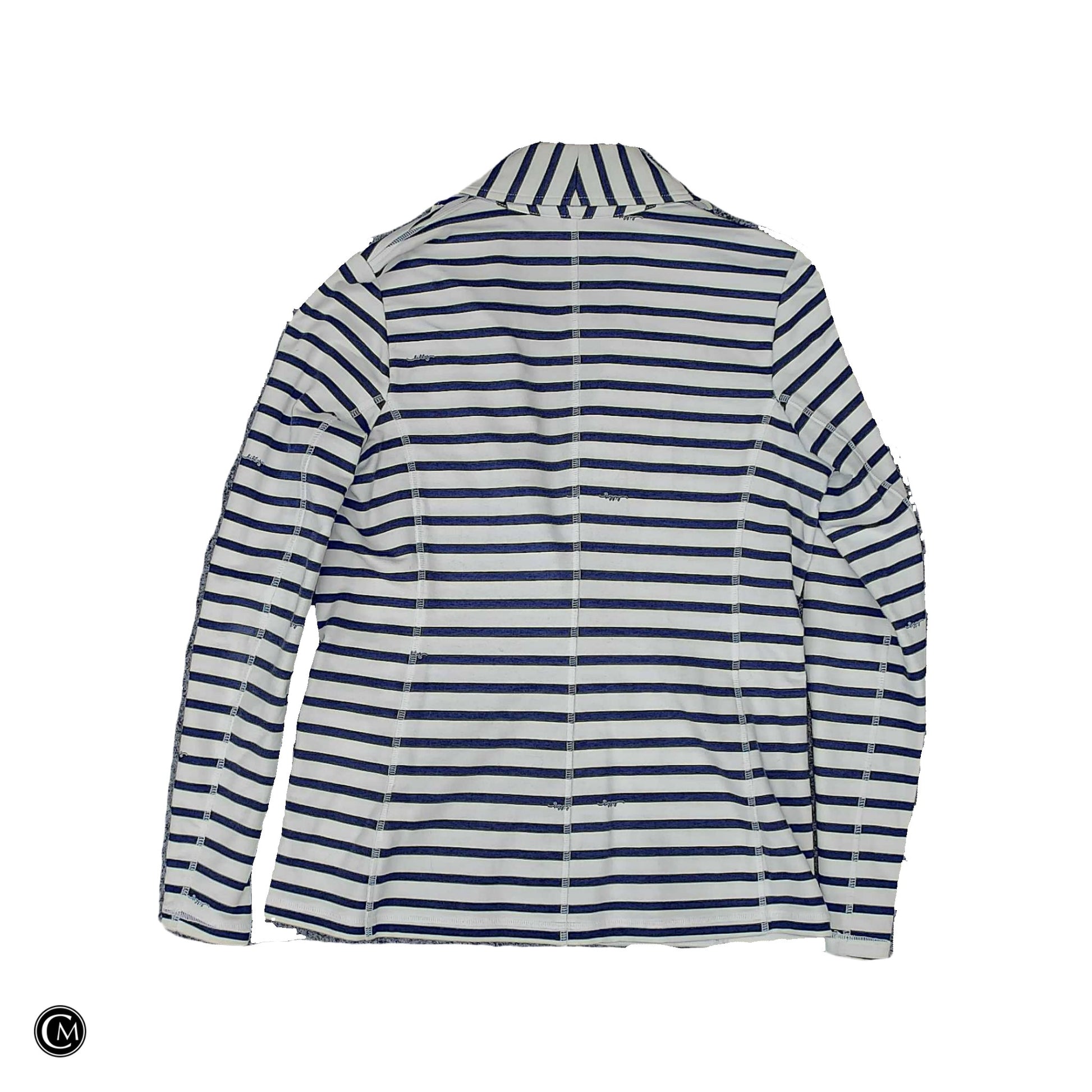 Blazer Designer By Lilly Pulitzer In Blue & White, Size: S image 2