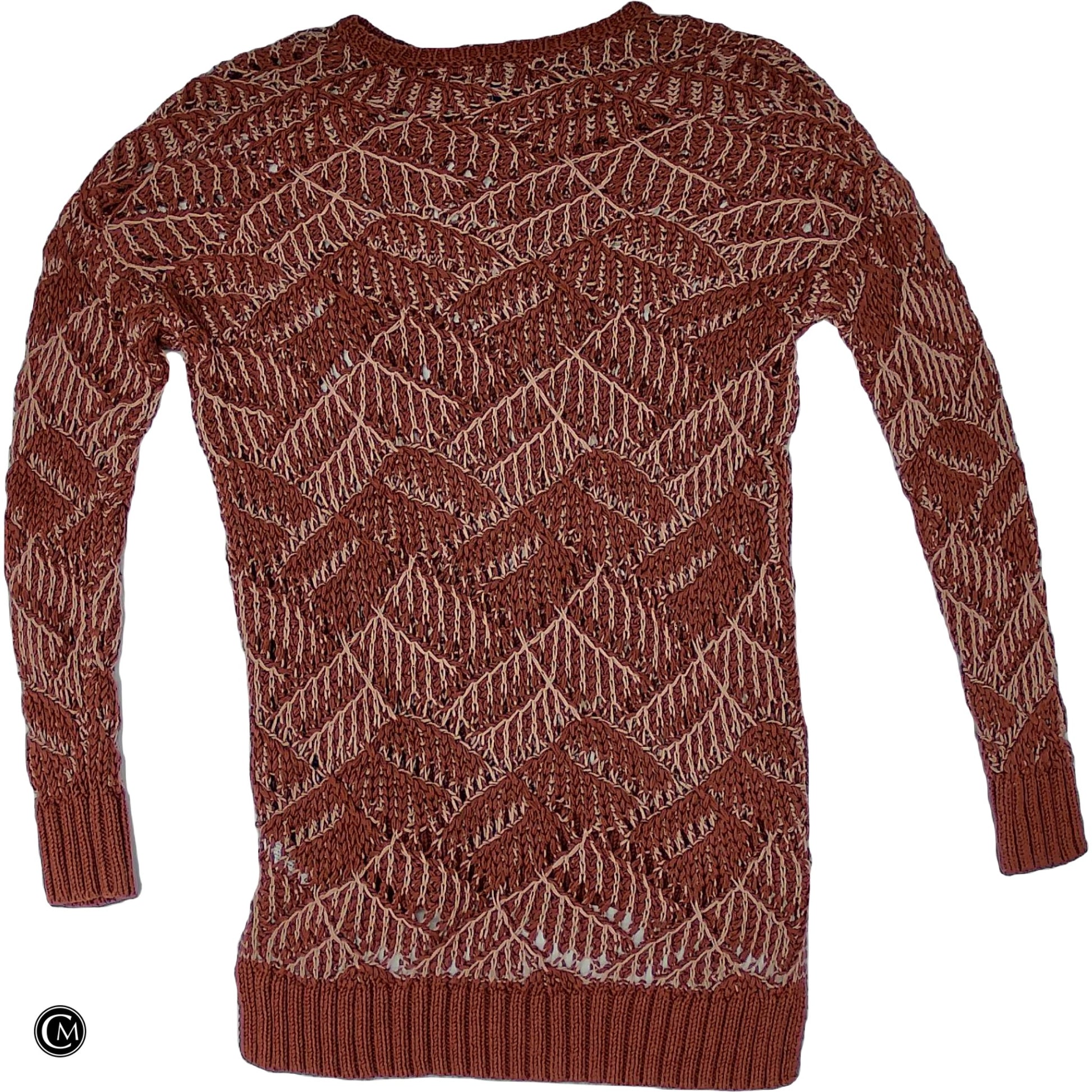 Sweater By Universal Thread In Brown & Cream, Size: L image 2