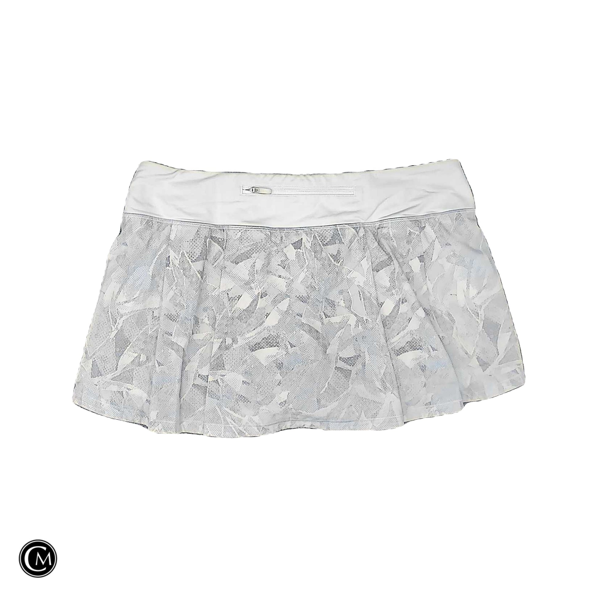 Athletic Skort By Lululemon In Grey & White, Size: M image 2