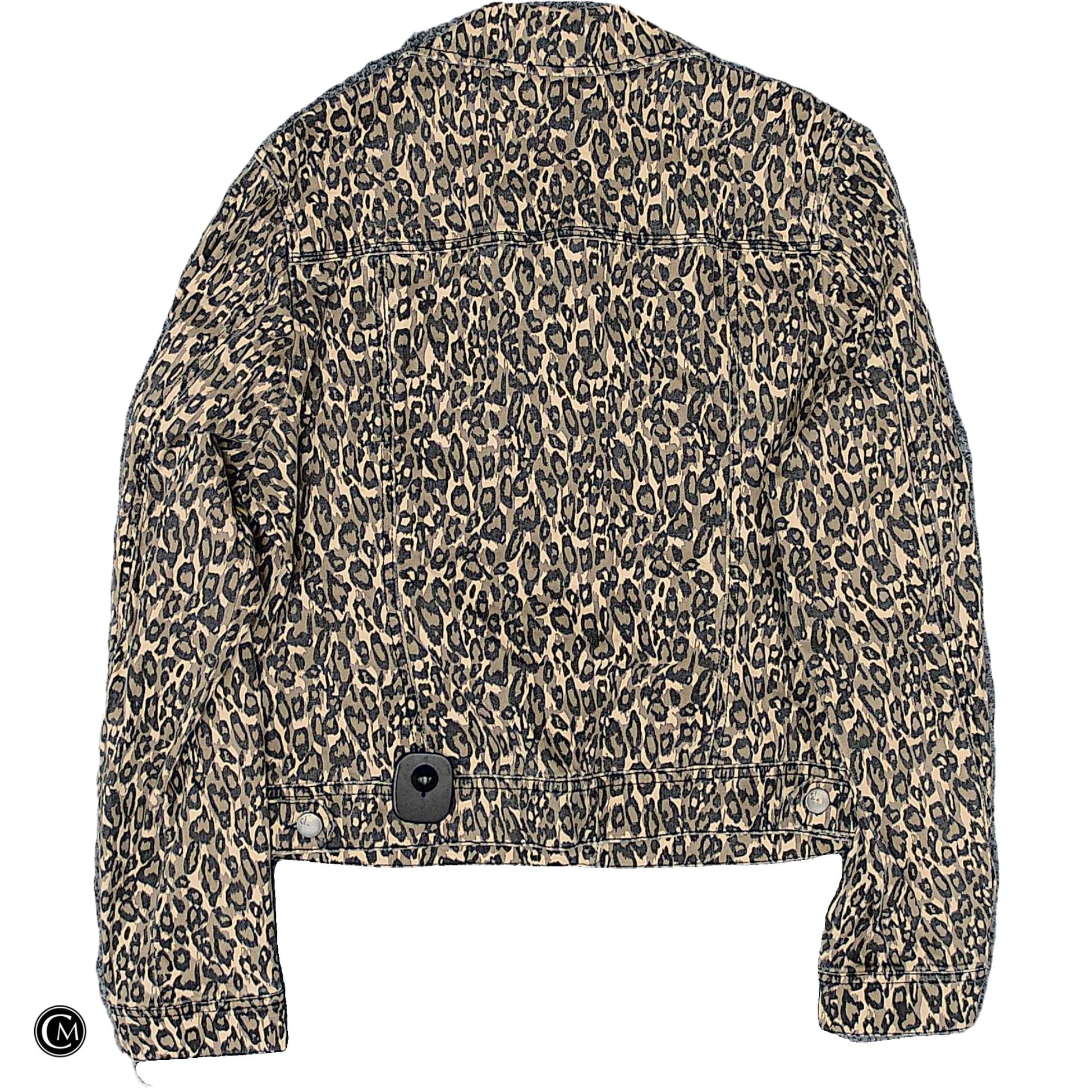 Jacket Denim By Clothes Mentor In Animal Print, Size: L image 2