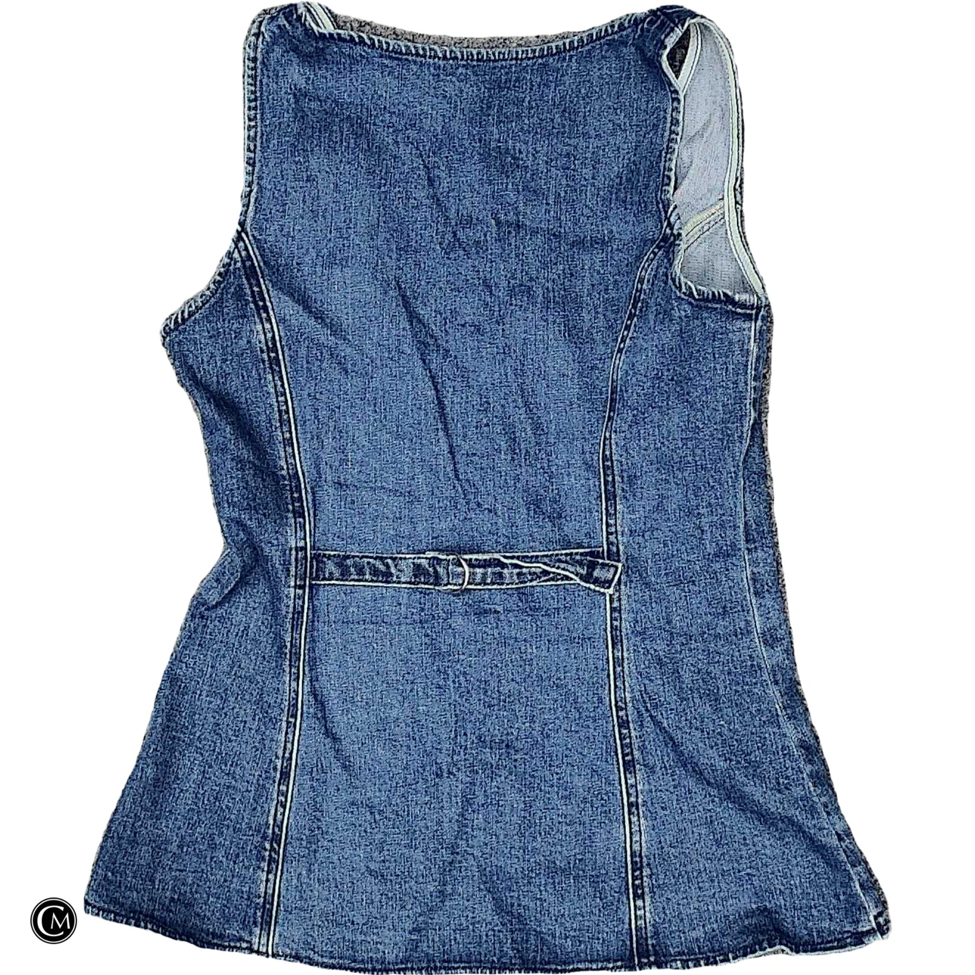 Vest Faux Fur & Sherpa By Commense In Blue Denim, Size: S image 2