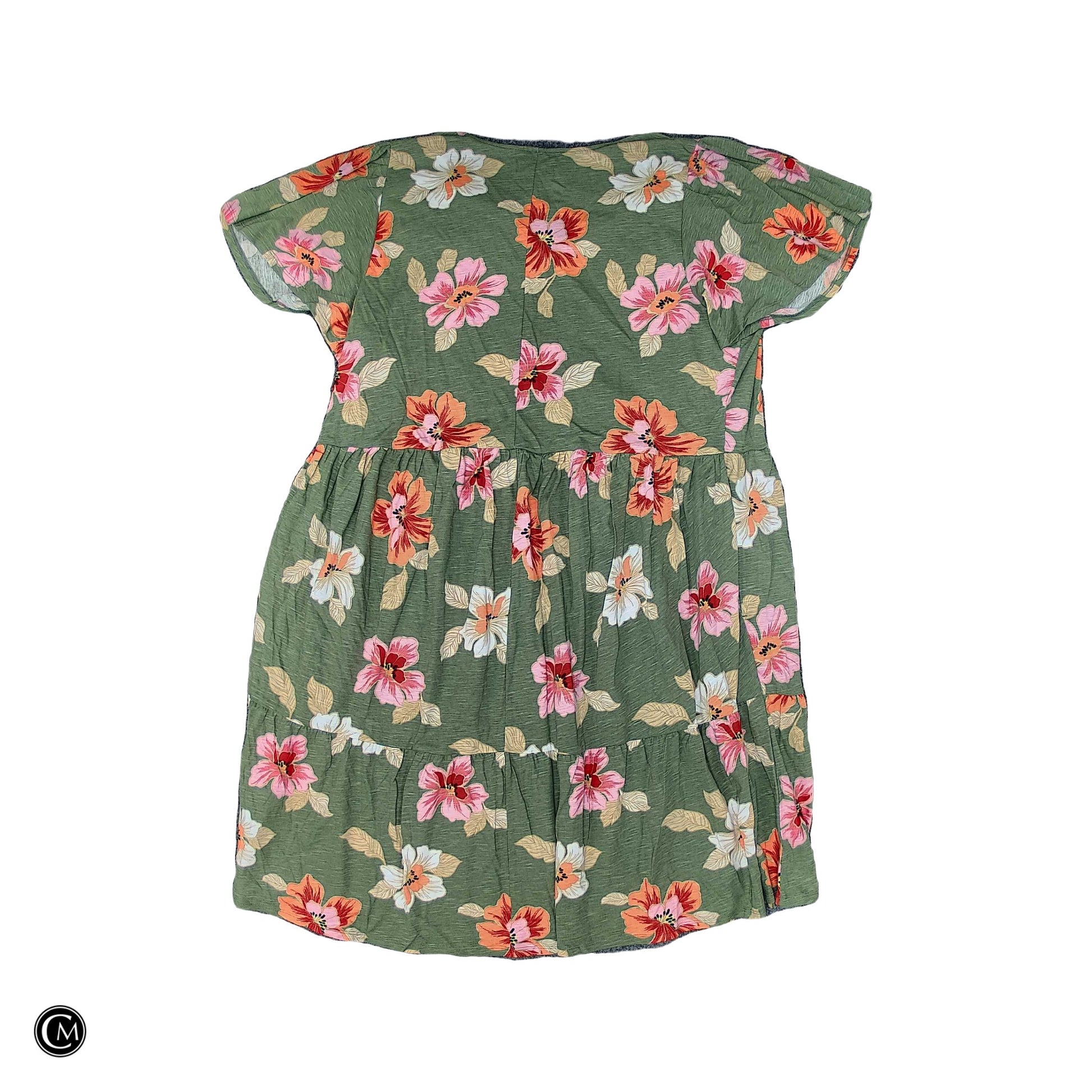Dress Casual Short By Lane Bryant In Green & Orange, Size: 1x image 2