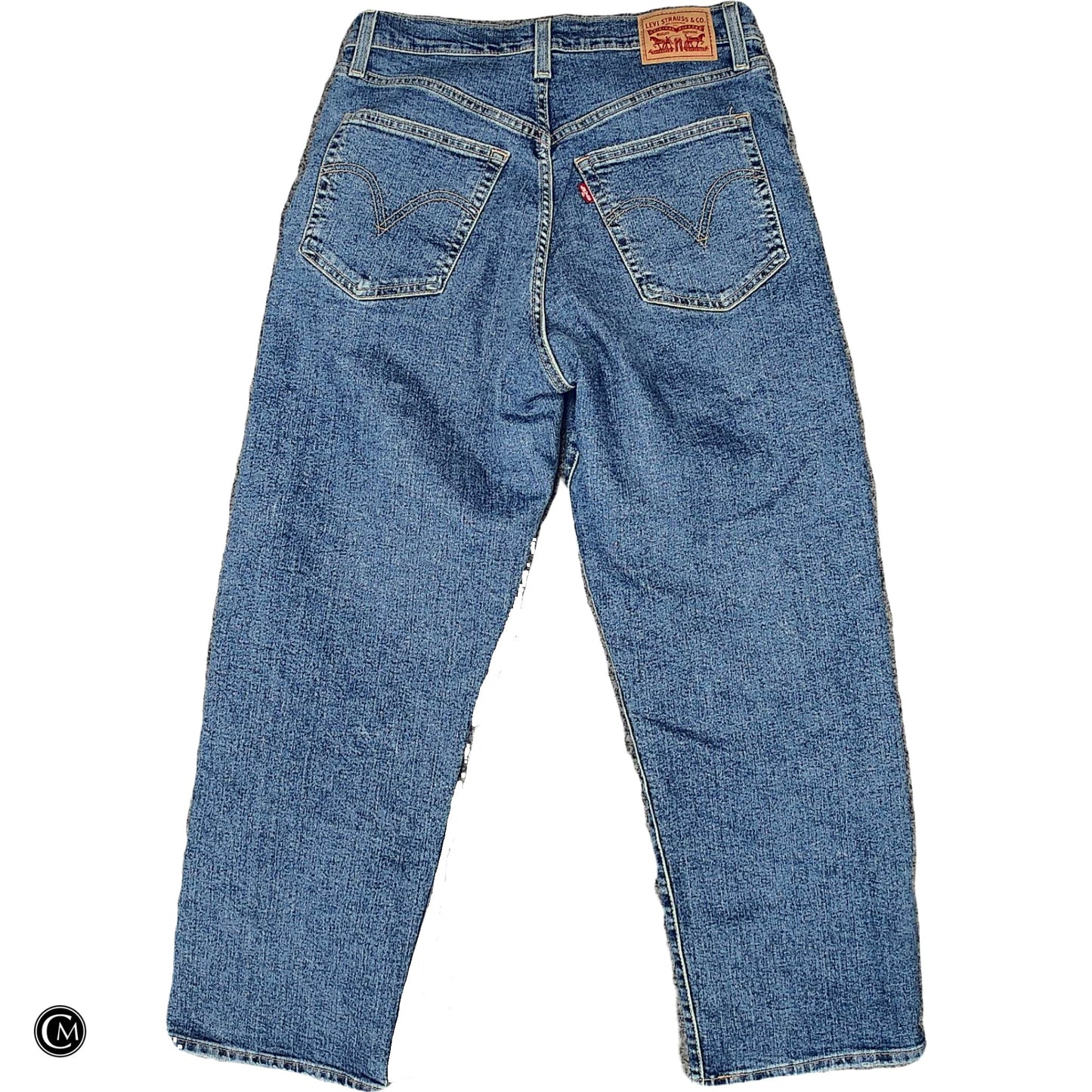 Jeans Straight By Levis In Blue Denim, Size: 8 image 2