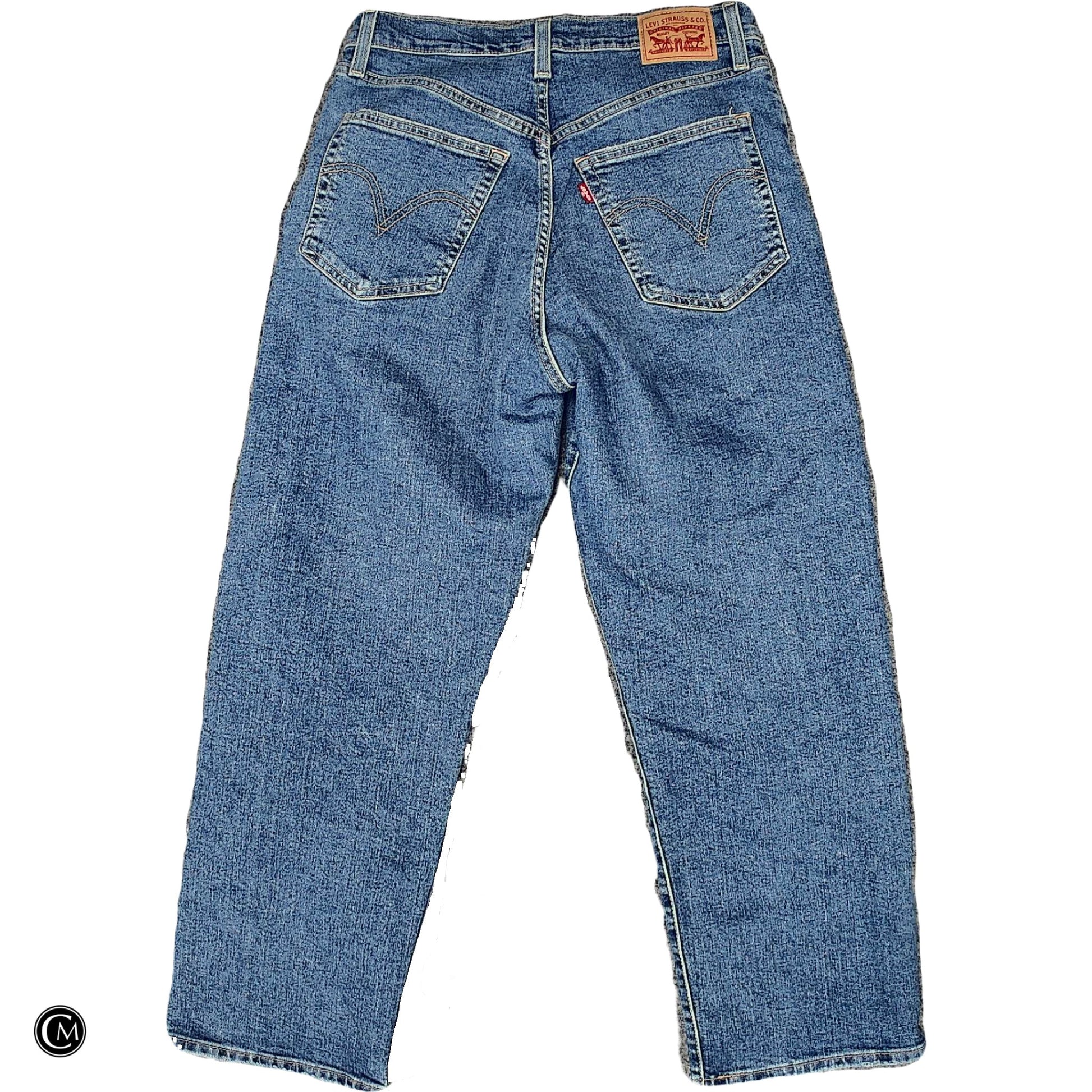 Jeans Straight By Levis In Blue Denim, Size: 8 image 2