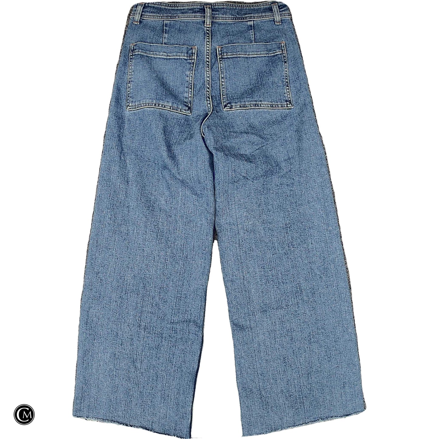 Jeans Wide Leg By Zara In Blue Denim, Size: 8 image 2