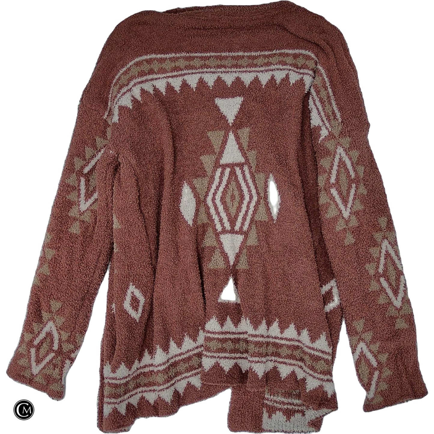 Sweater Cardigan By New In In Red & Tan, Size: L image 2