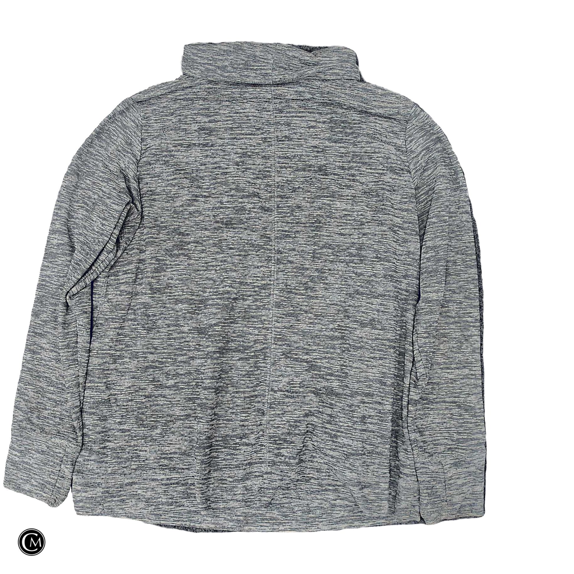 Athletic Sweatshirt Collar By Tek Gear In Grey, Size: L image 2