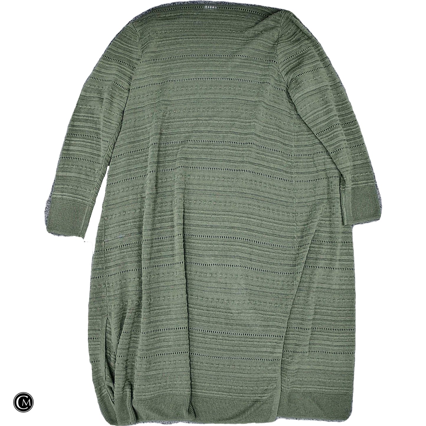 Sweater Cardigan By Chicos In Green, Size: L image 2