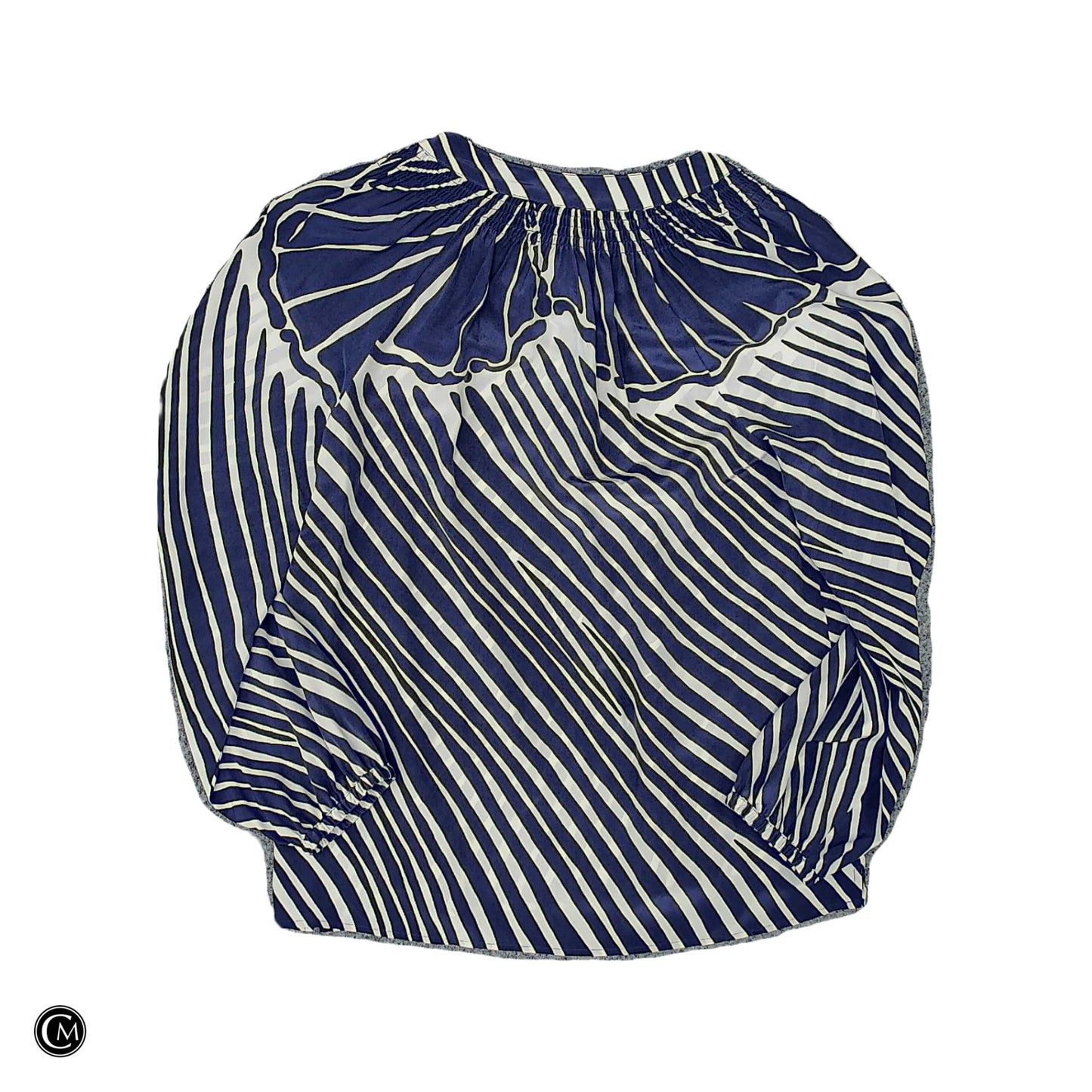 Blouse Designer By Lilly Pulitzer In Blue & White, Size: S image 2