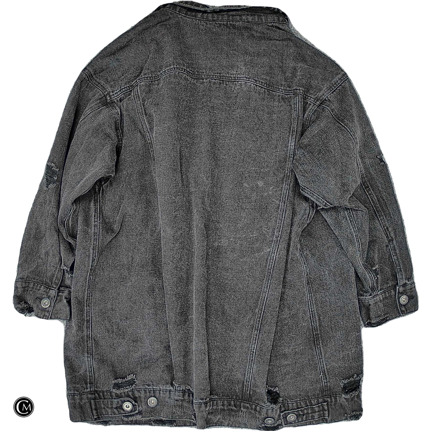 Jacket Denim By Highway In Black Denim, Size: 1x image 2