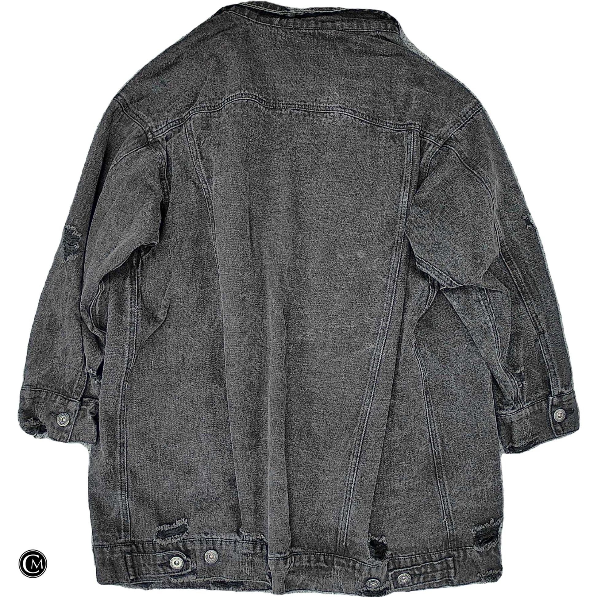 Jacket Denim By Highway In Black Denim, Size: 1x image 2