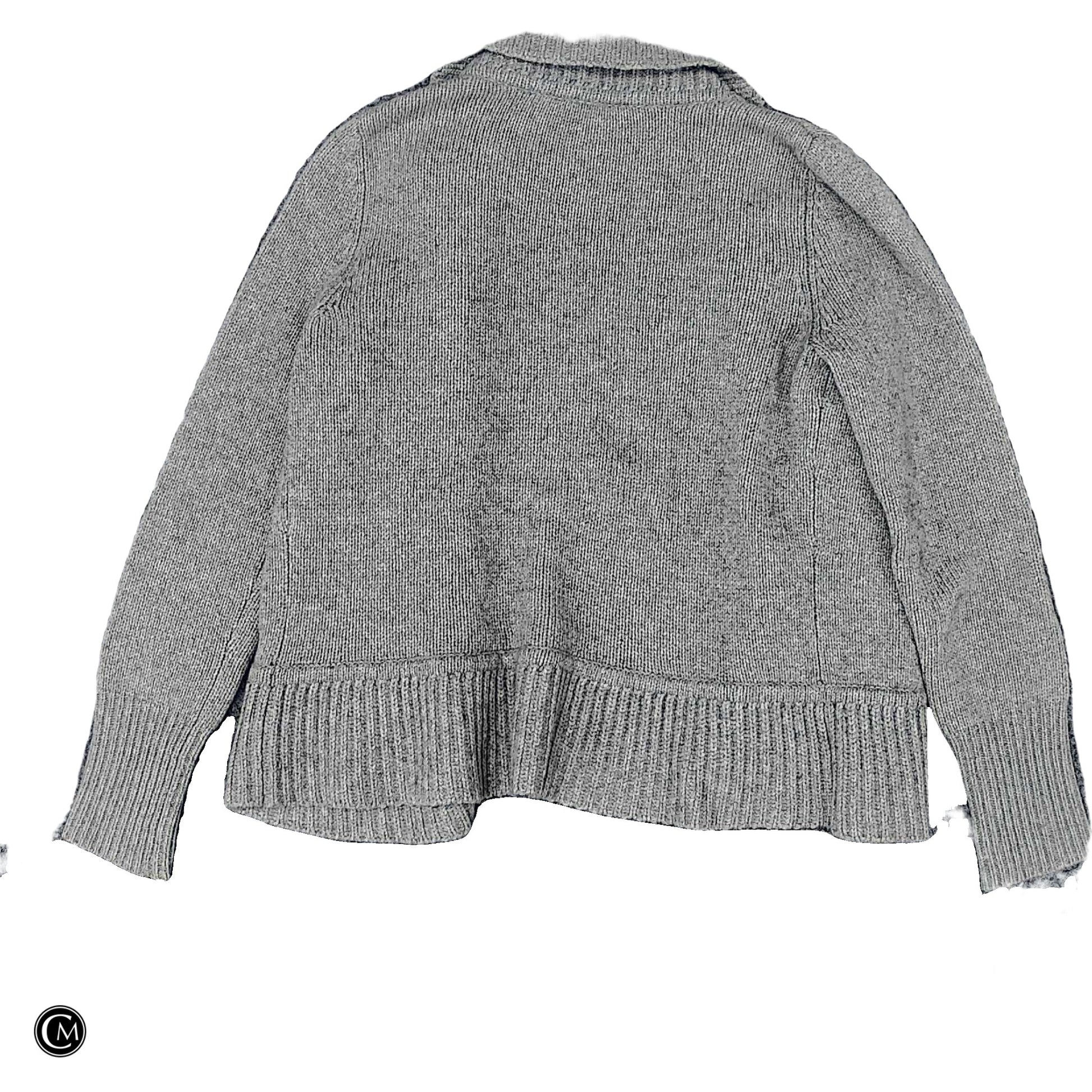 Sweater Cardigan By Talbots In Grey, Size: Sp image 2