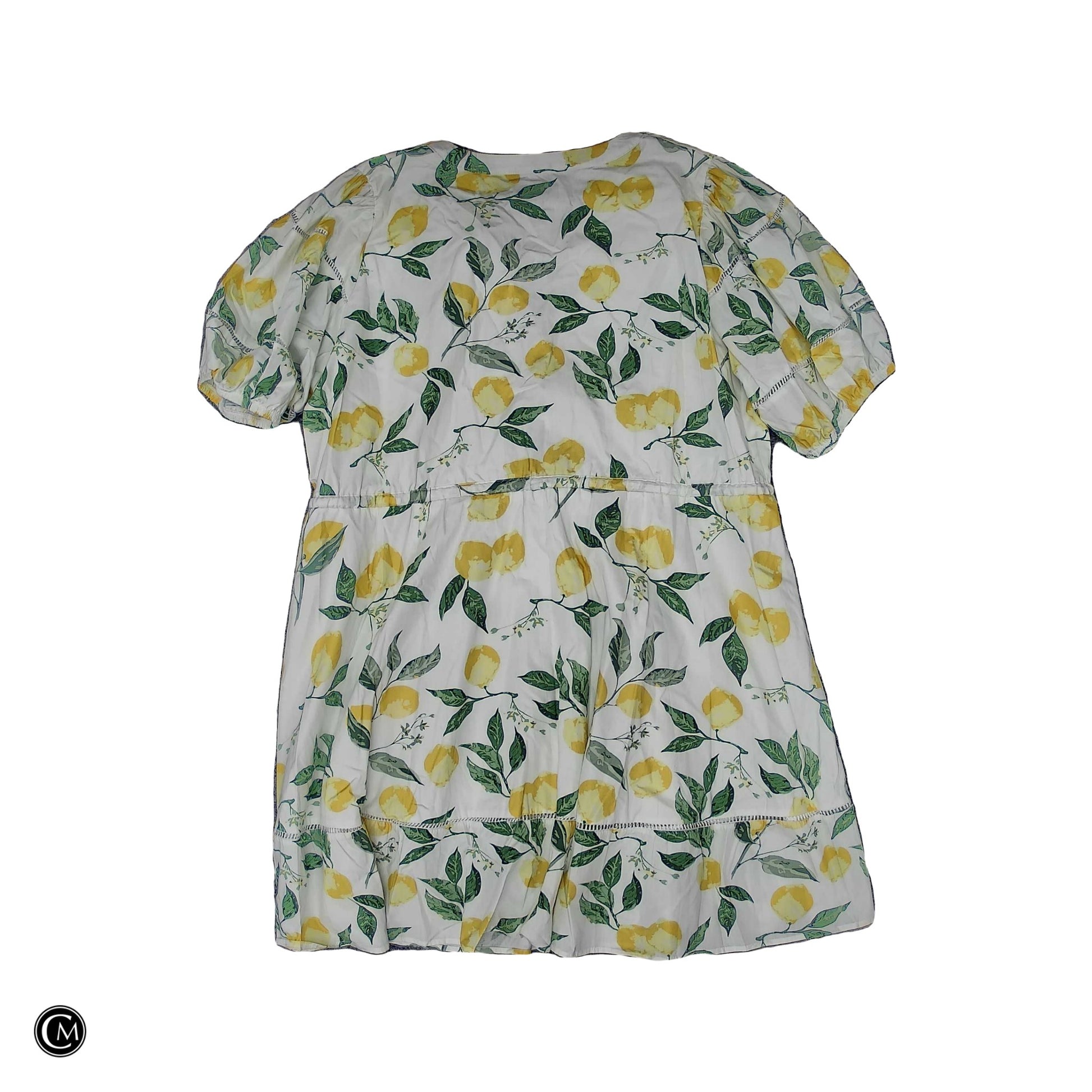 Dress Casual Short By Clothes Mentor In Green & Yellow, Size: 3x image 2