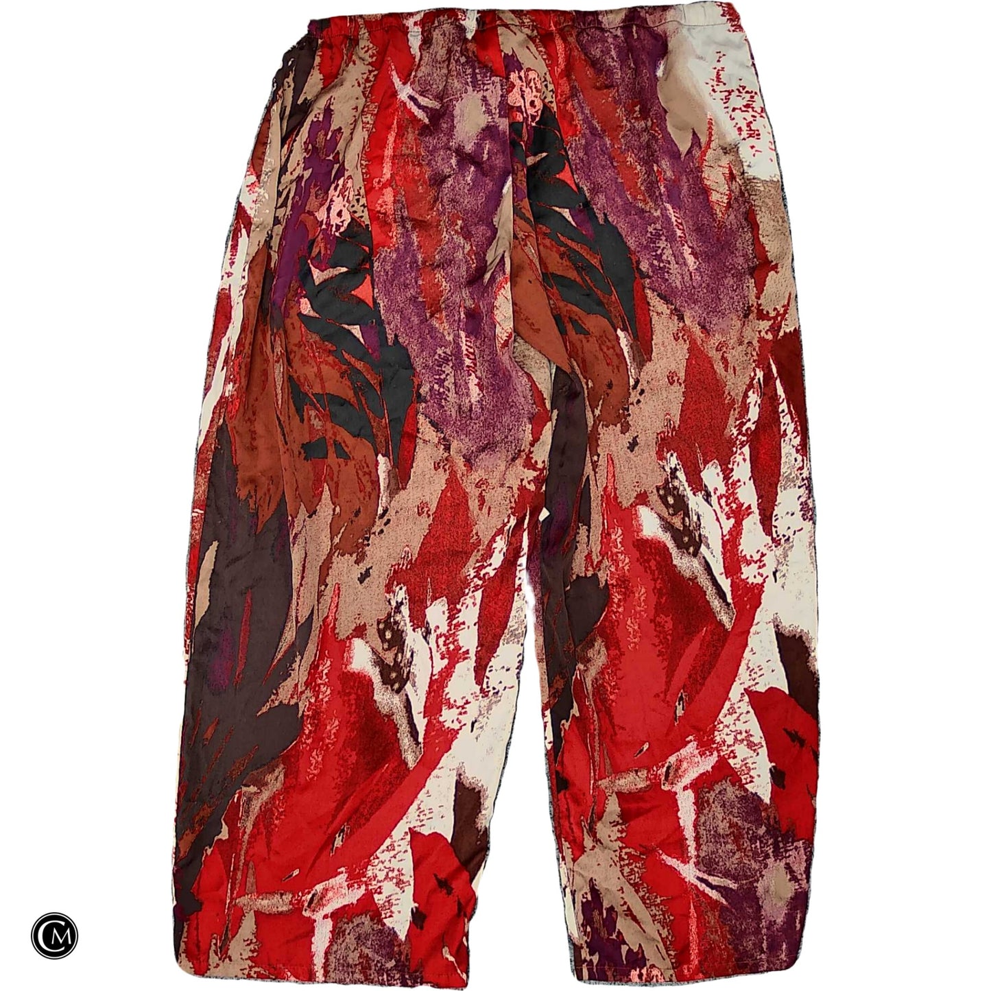 Pants Wide Leg By Natori In Purple & Red, Size: L image 2