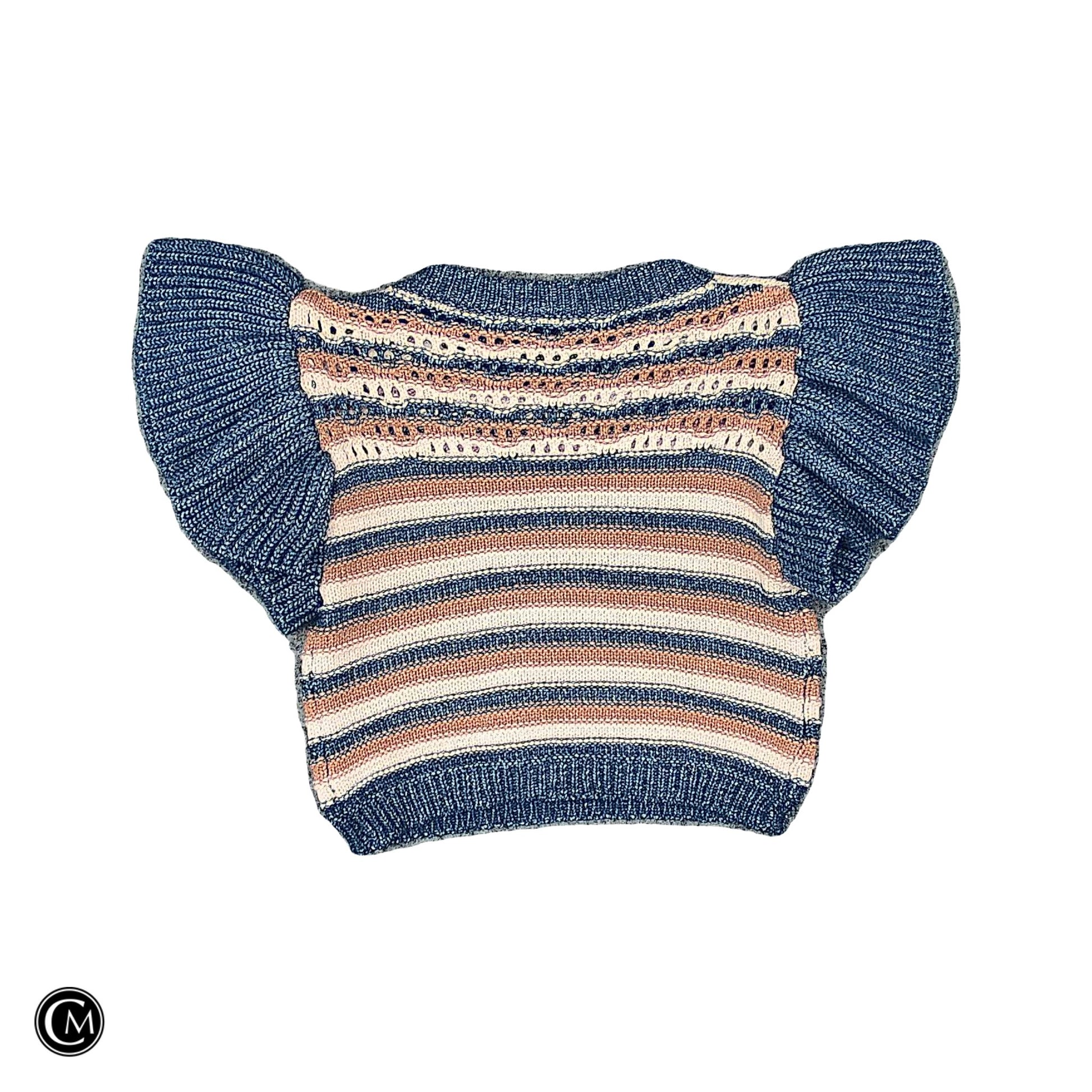 Sweater Ss By Entro In Blue & Brown, Size: M image 2
