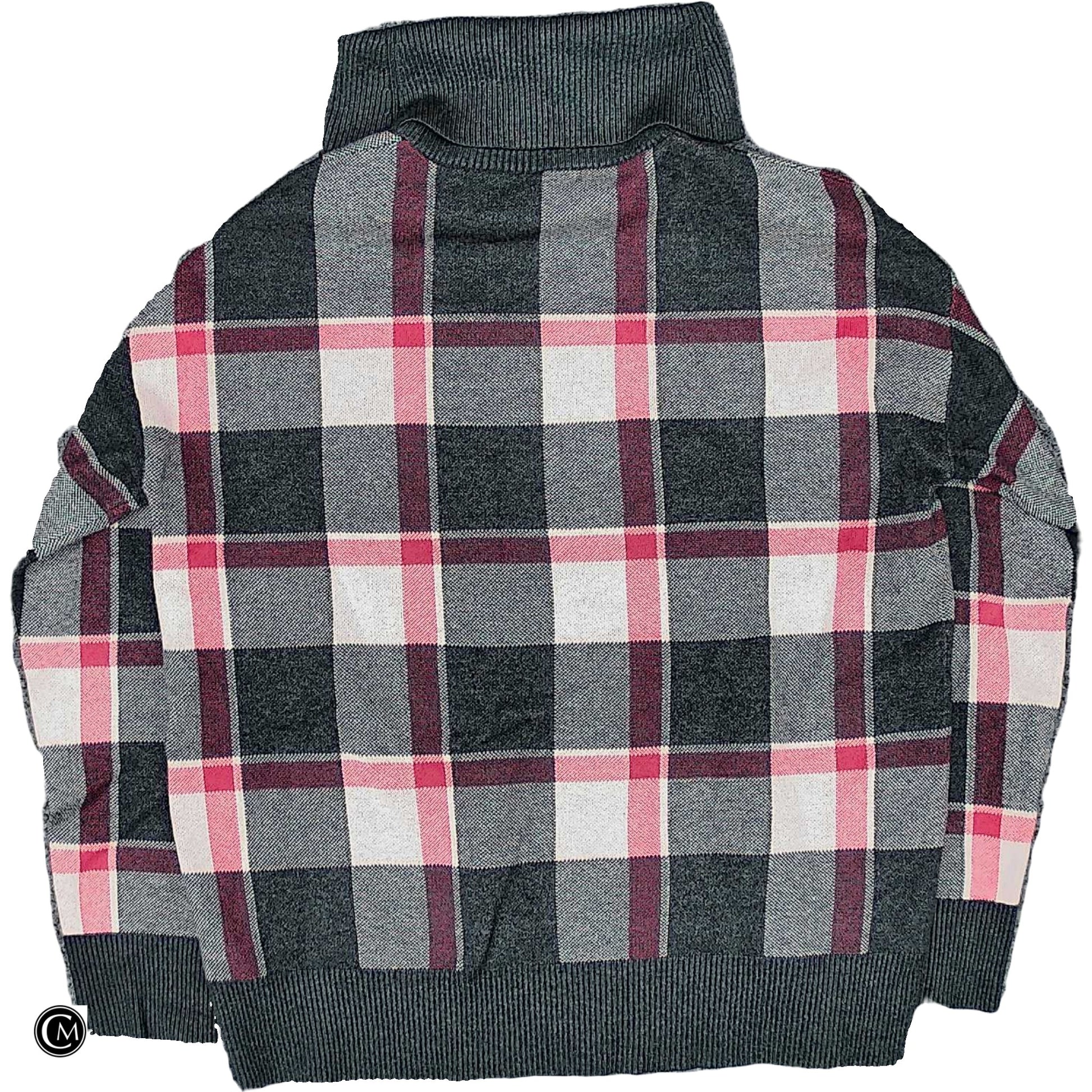 Sweater By Tahari In Plaid Pattern, Size: M image 2