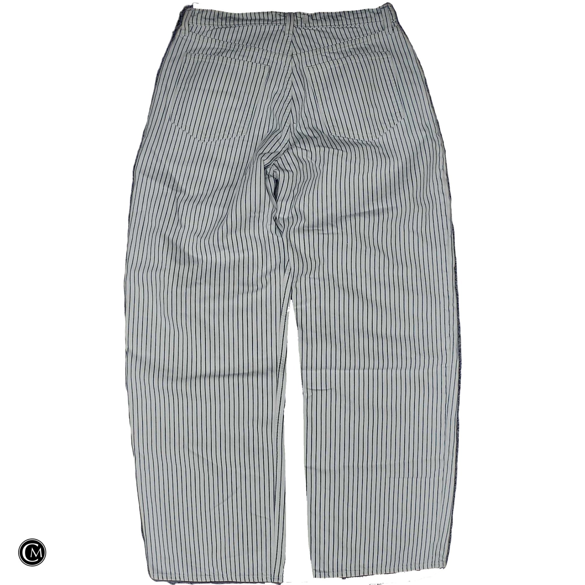 Jeans Wide Leg By Abercrombie And Fitch In Blue & White, Size: 10 image 2
