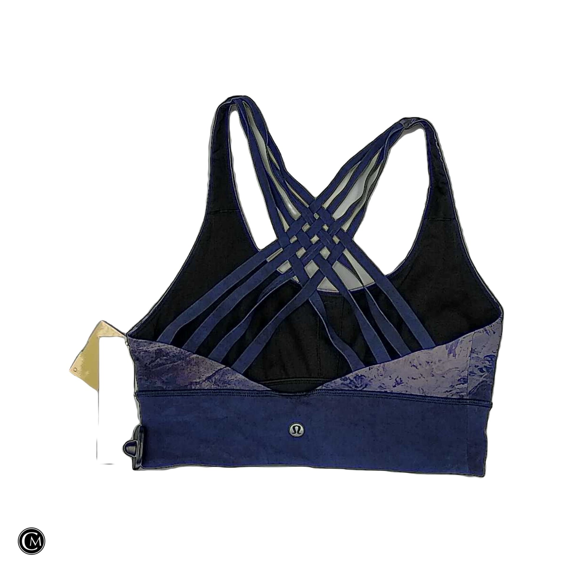 Athletic Bra By Lululemon In Black & Blue, Size: M image 2