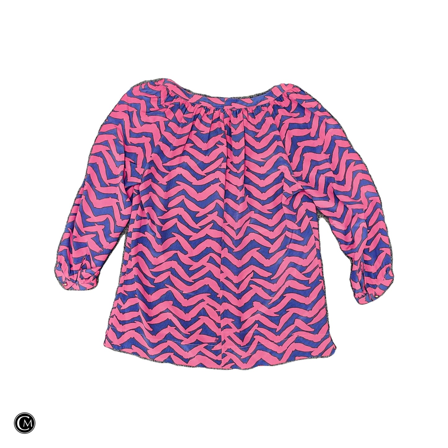 Blouse Designer By Lilly Pulitzer In Pink & Purple, Size: S image 2