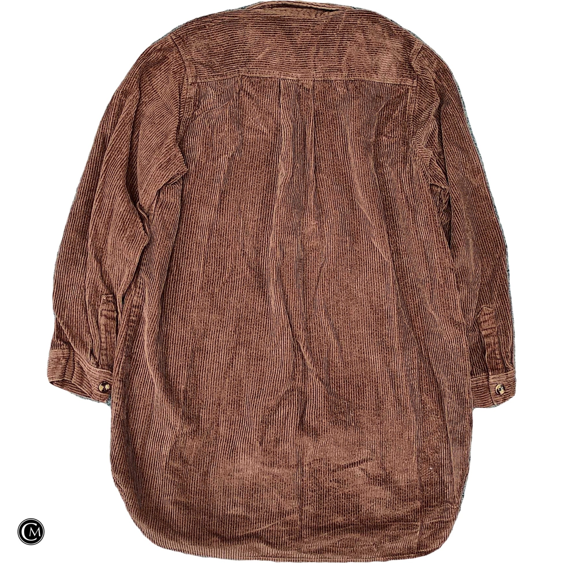 Jacket Shirt By Clothes Mentor In Brown, Size: M image 2