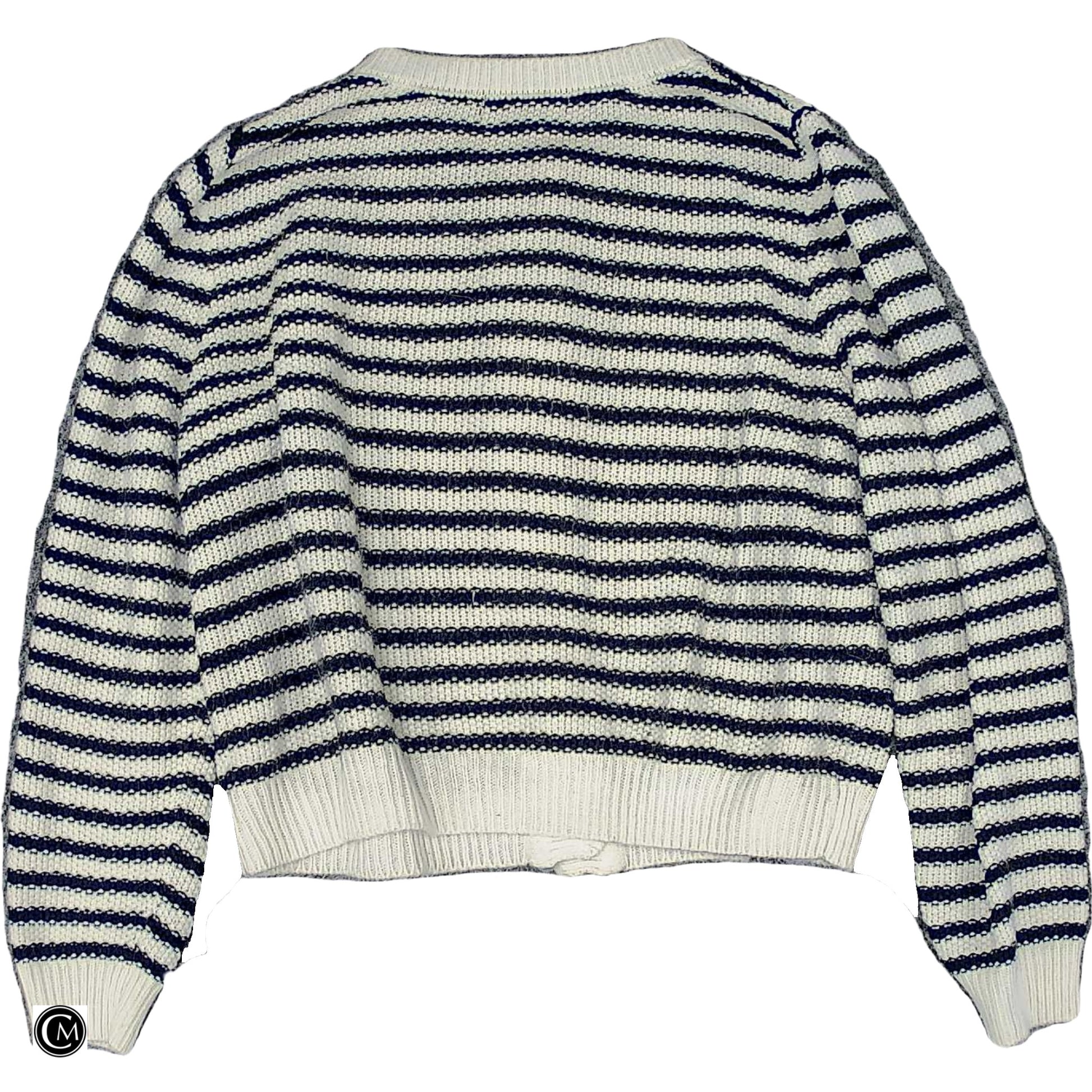 Sweater Cardigan By Shein In Black & White, Size: L image 2