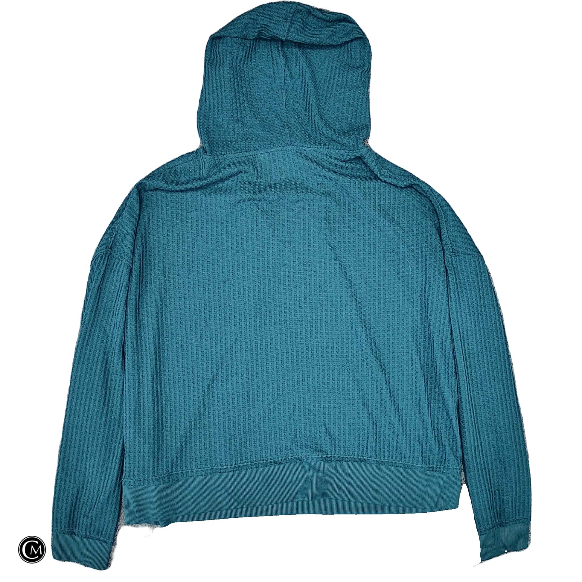 Sweatshirt Hoodie By Calvin Klein In Teal, Size: L image 2