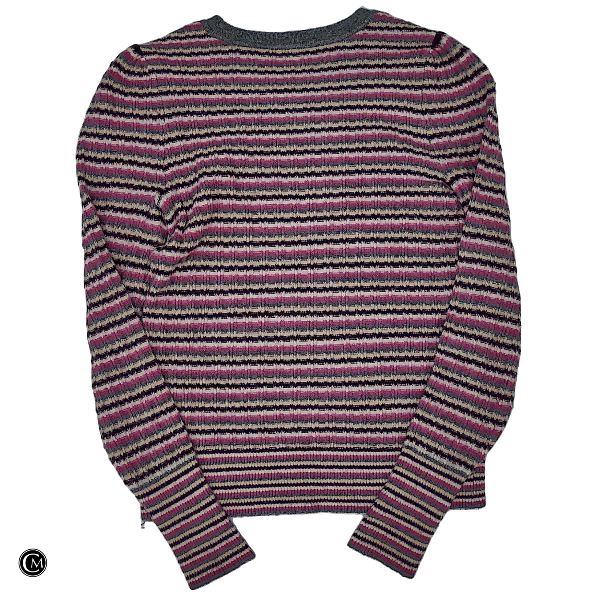 Sweater By Loft In Grey & Pink, Size: S image 2
