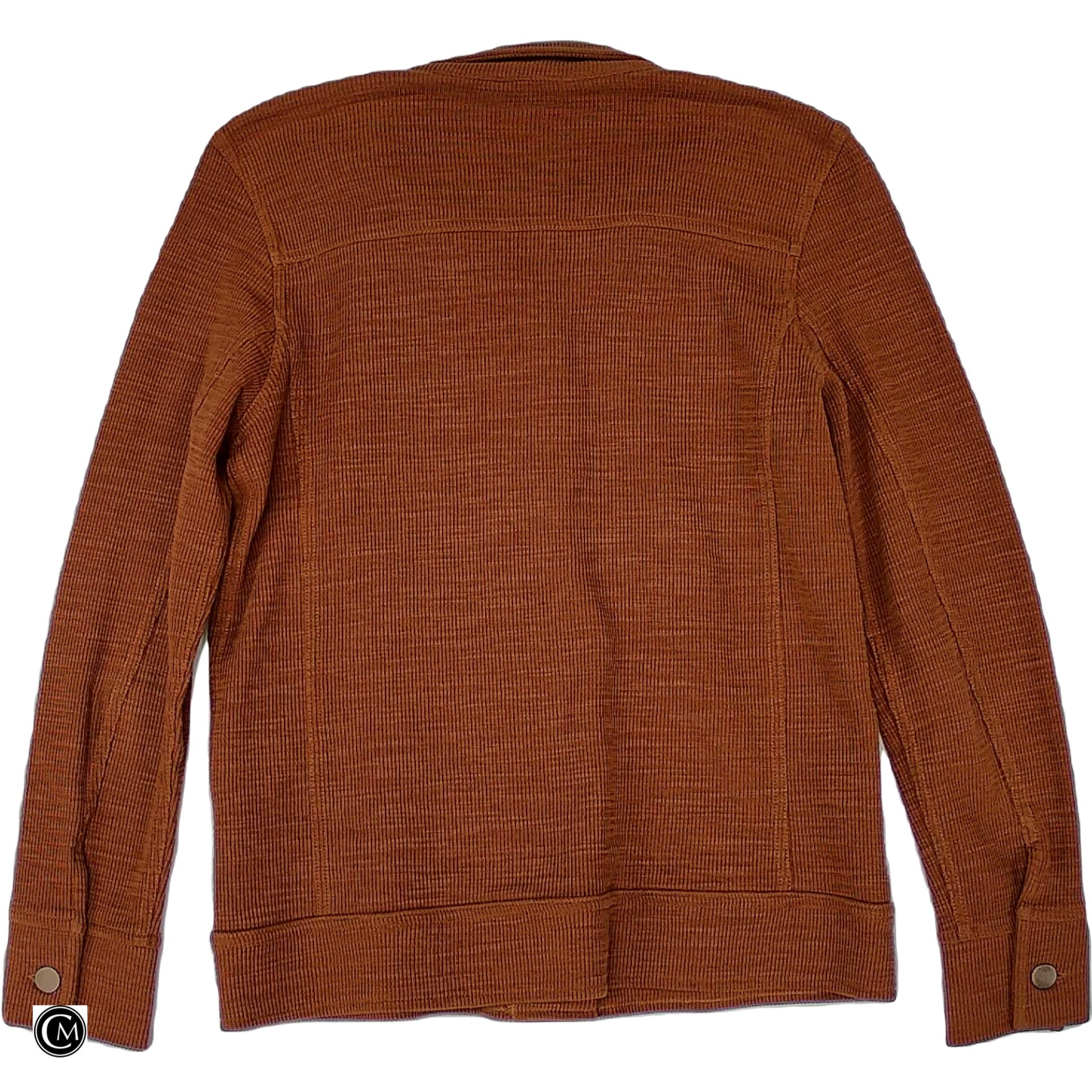 Jacket Shirt By Clothes Mentor In Orange, Size: S image 2