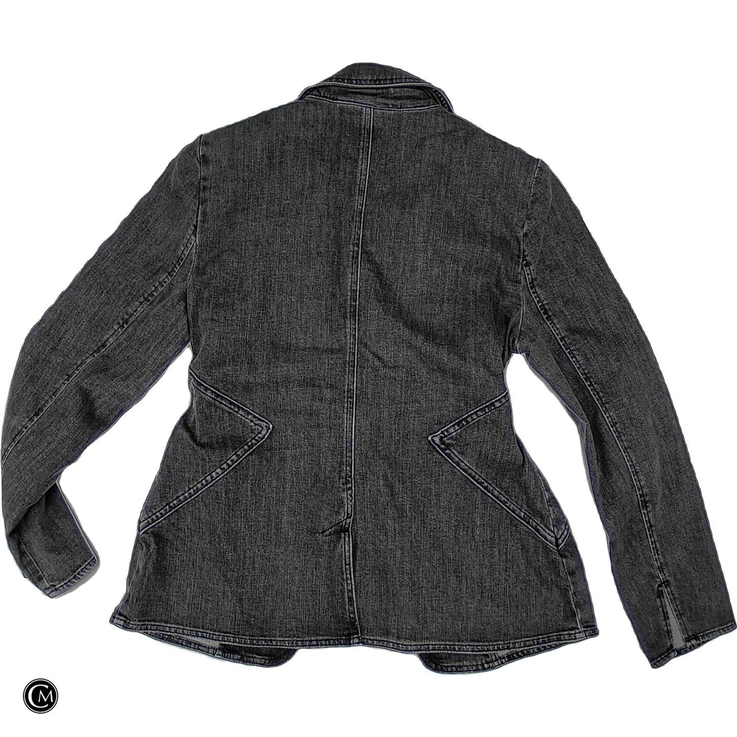 Blazer By Chicos In Grey Denim, Size: S image 2