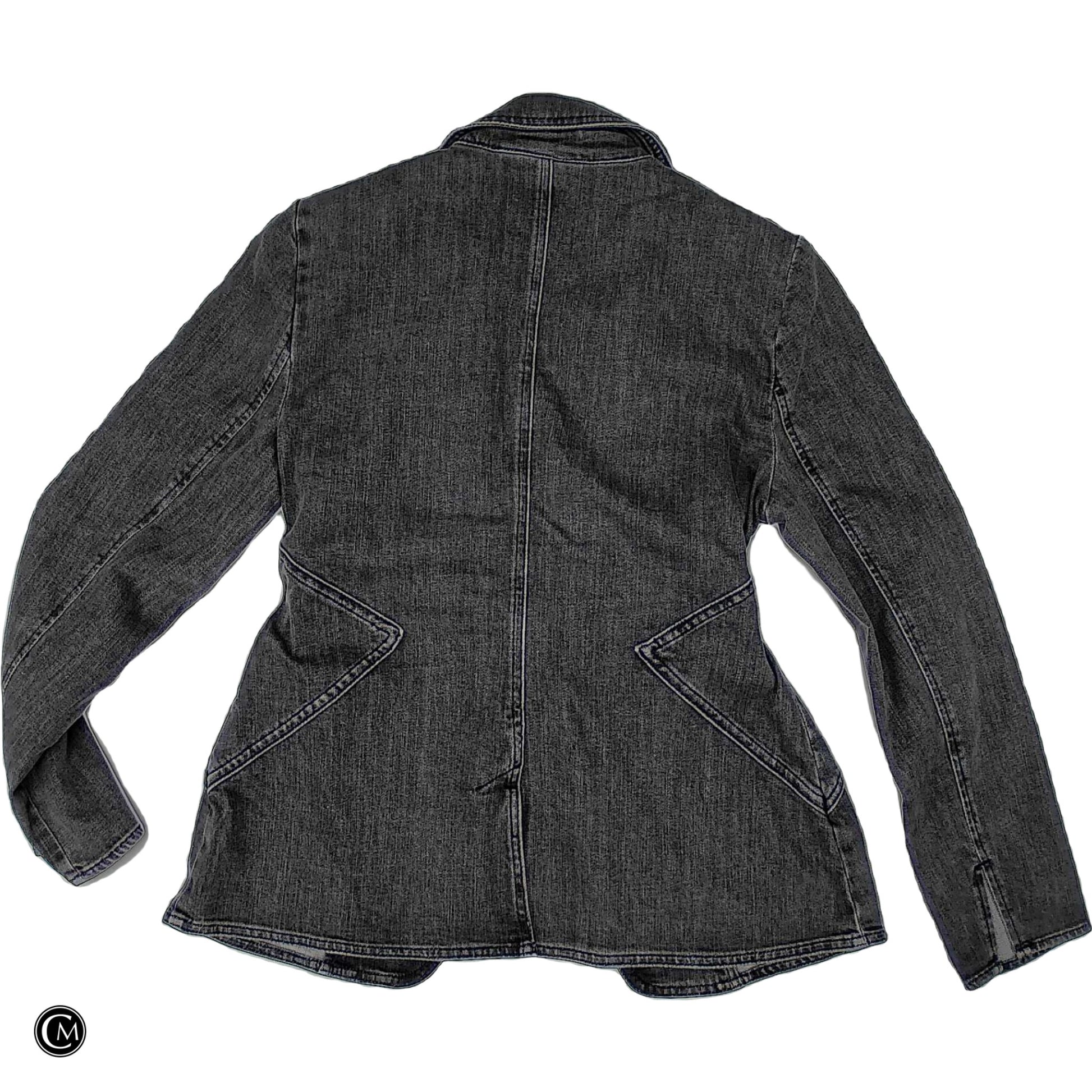 Blazer By Chicos In Grey Denim, Size: S image 2
