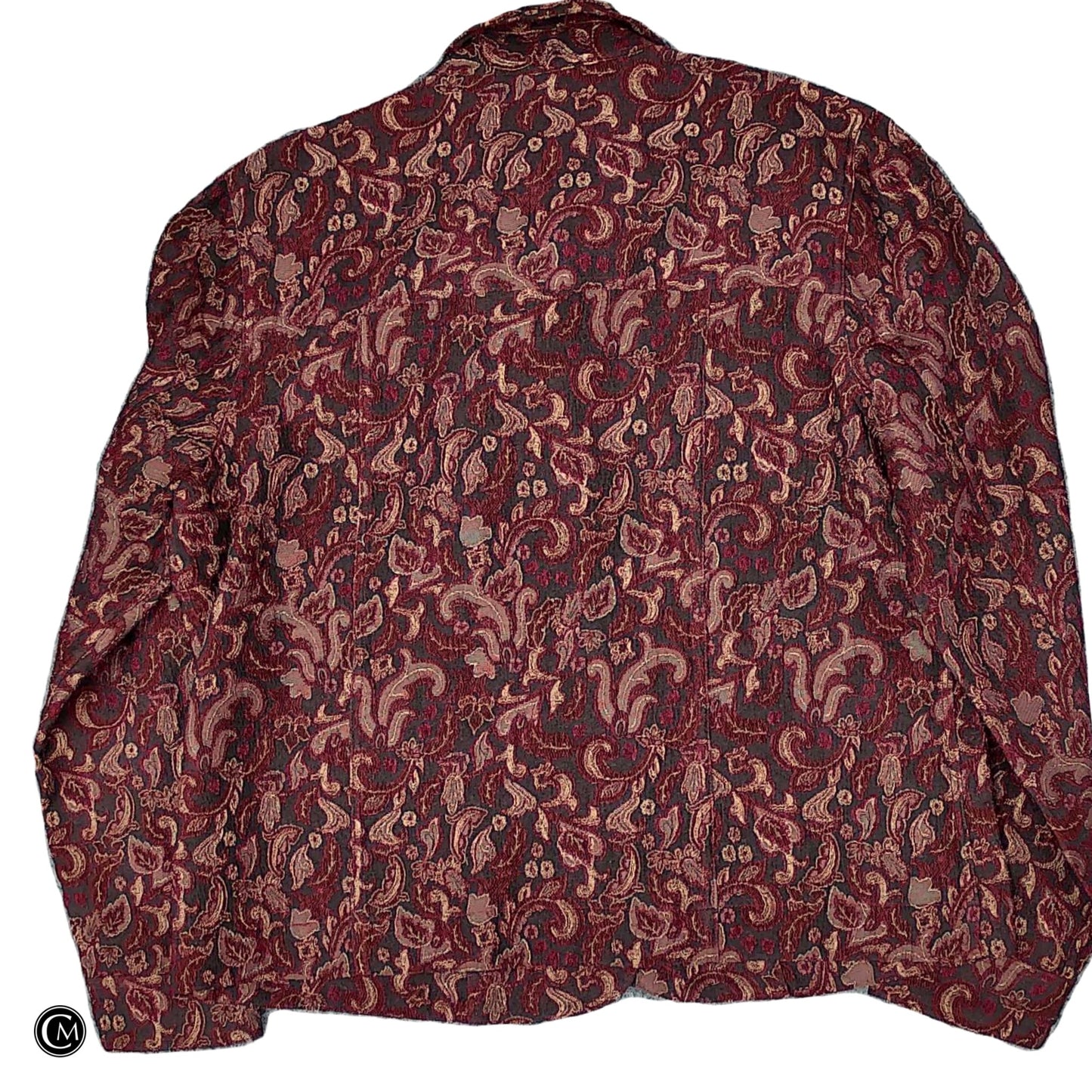 Jacket Shirt By Christopher And Banks In Brown & Purple, Size: L image 2