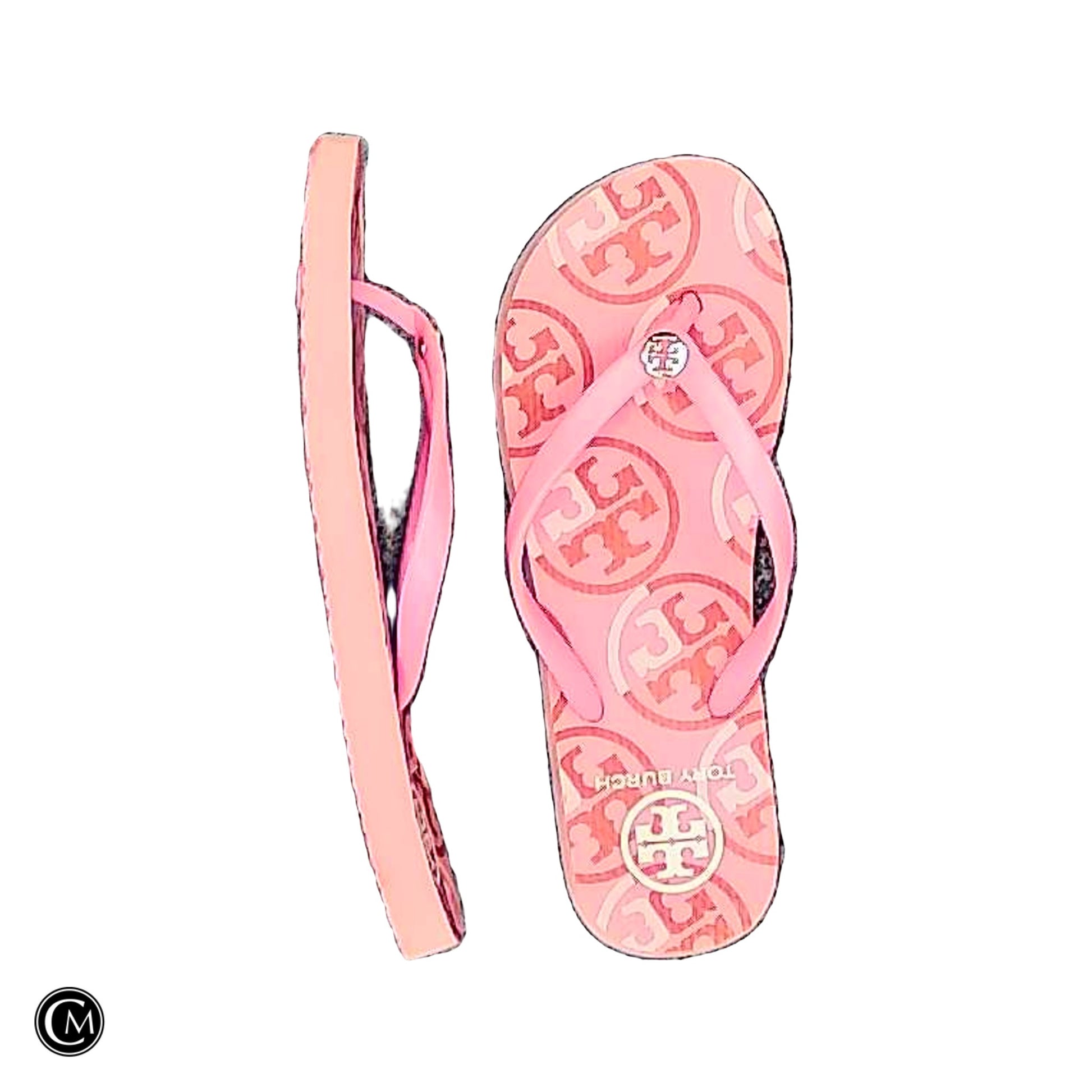 Sandals Designer By Tory Burch In Pink & Red, Size: 7 image 3